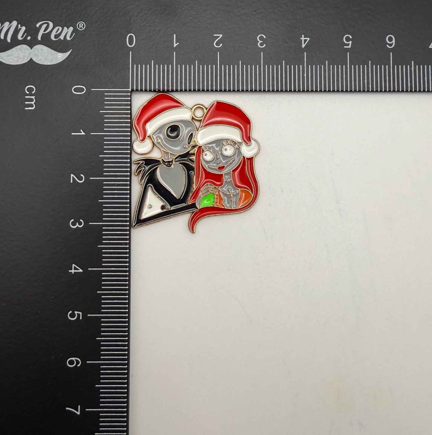 Jack & Sally Christmas Gold Metal Charms