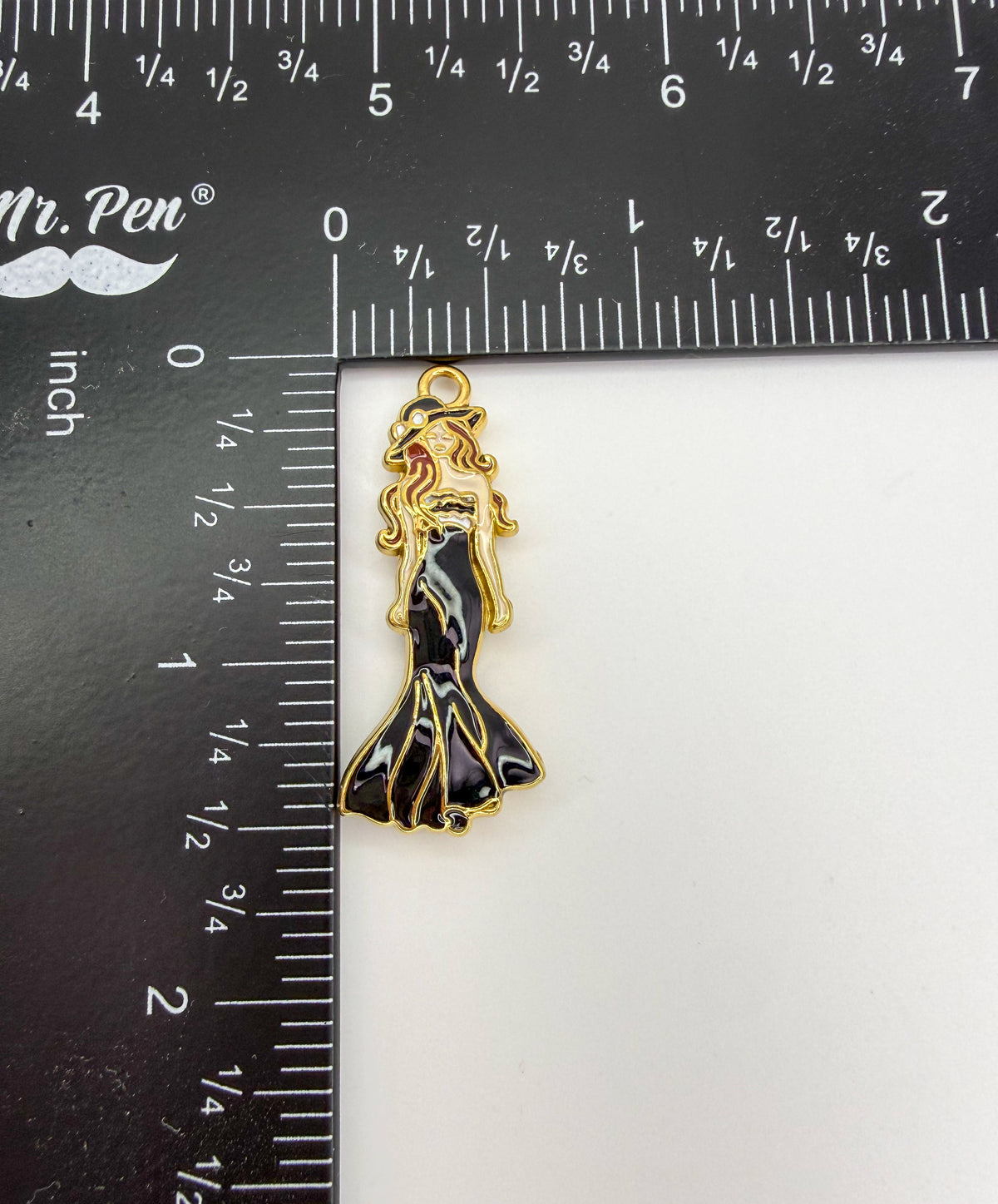 Gold Stainless Steel COCO Ball Gown Girl Charm Pendant DIY