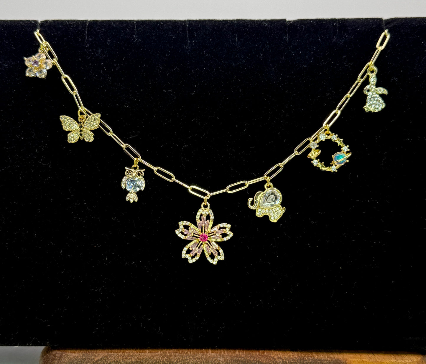 Bloom of Spring Gold Charm Necklace