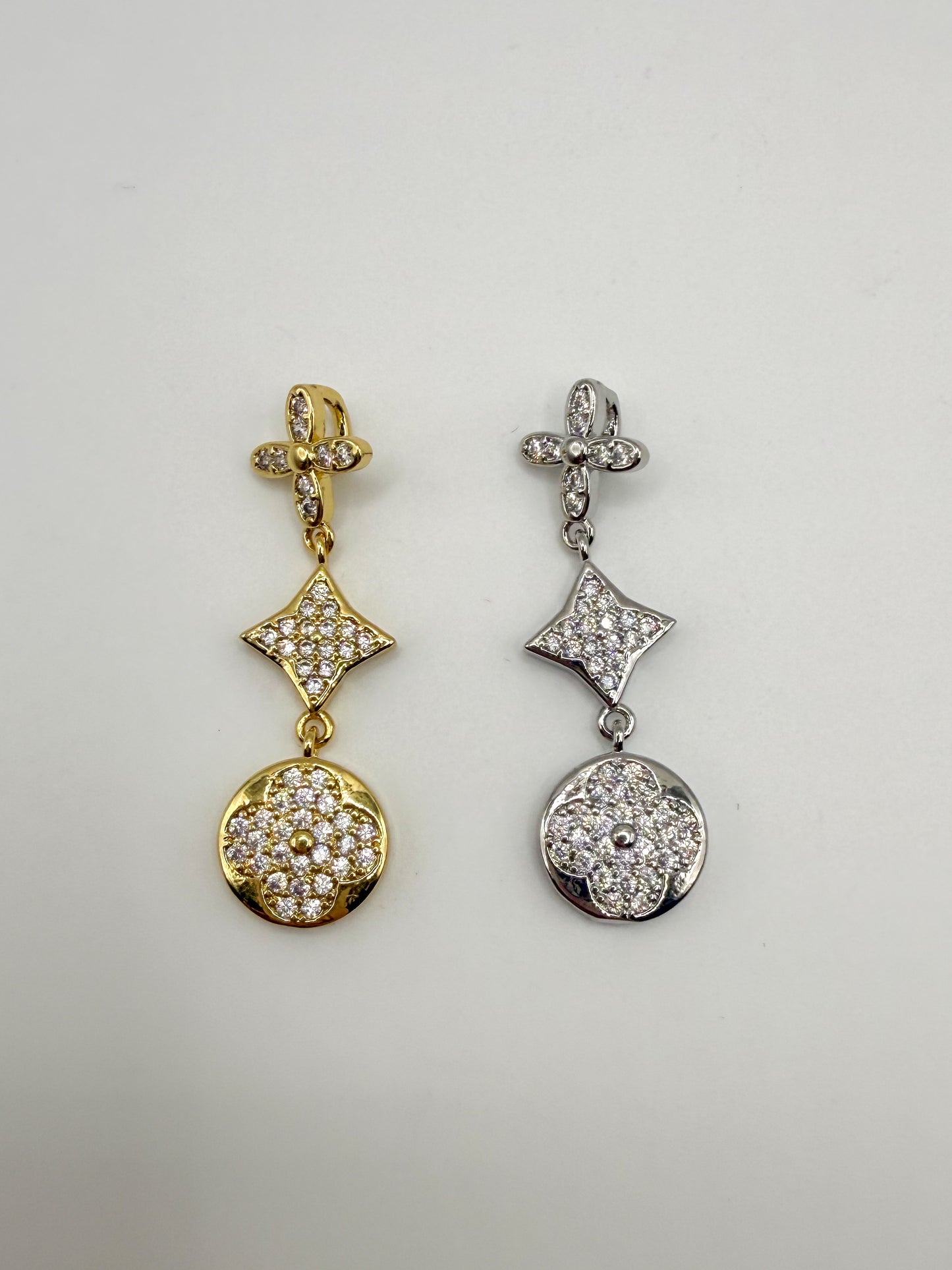 Gold & Silver Trio Clover Pendant