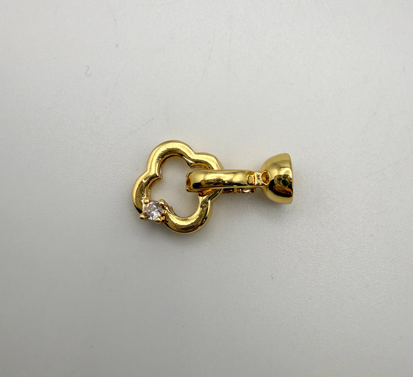 Clover Connector Clasp Gold or Silver