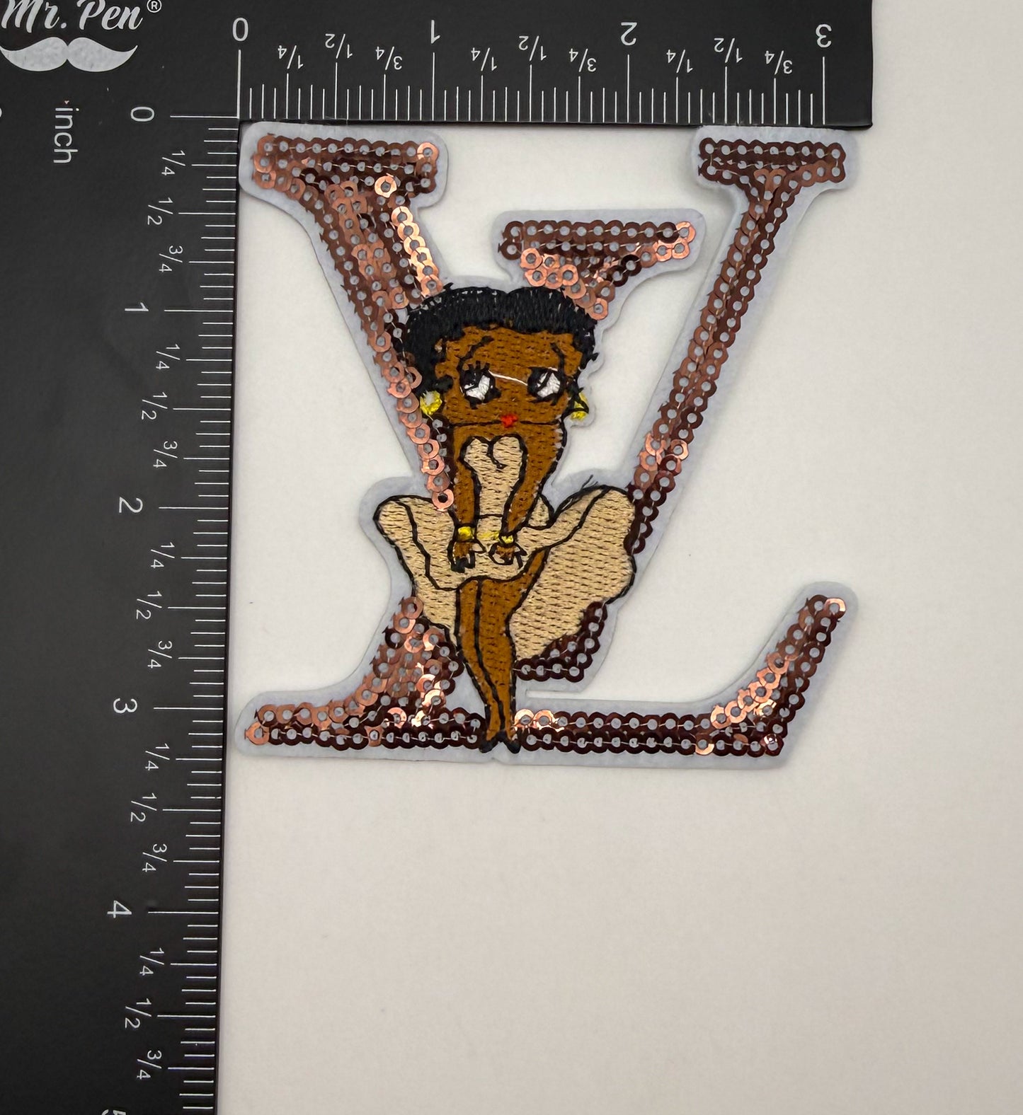 LV Designer DIY Glue Sew On Fabric Patches