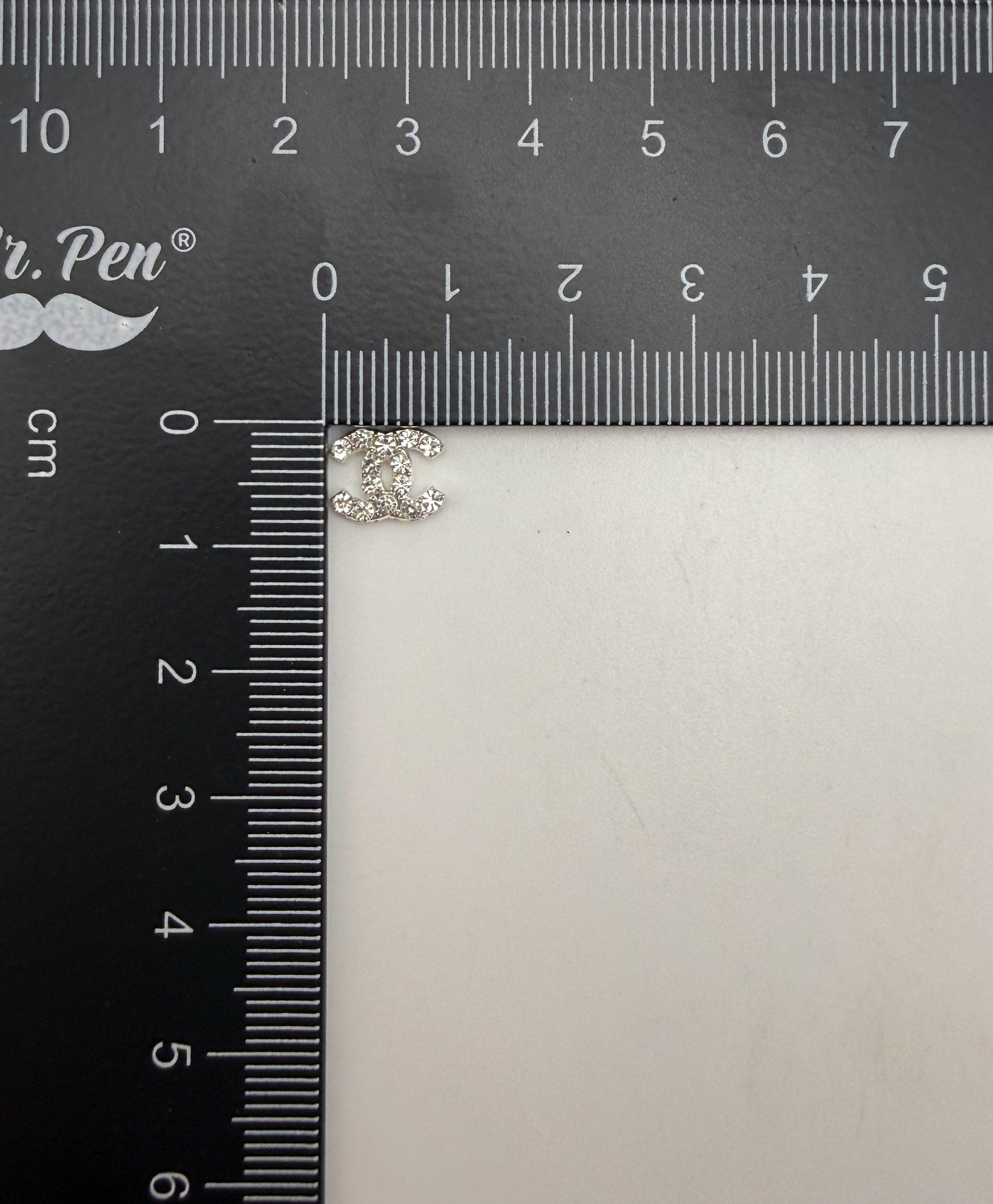 Mini Bling Silver & Gold Flat Back LV & CC Designer DIY Nail Charms