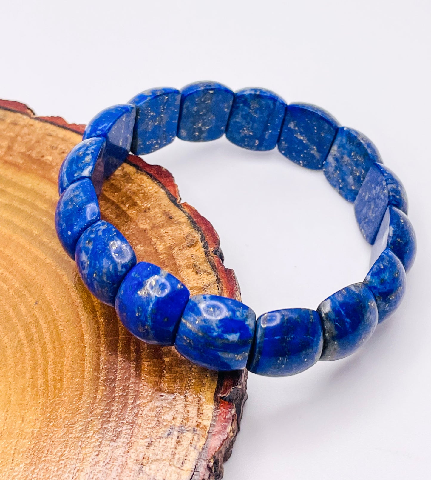 Natural Lapis Lazuli Crystal Bangle Bracelets