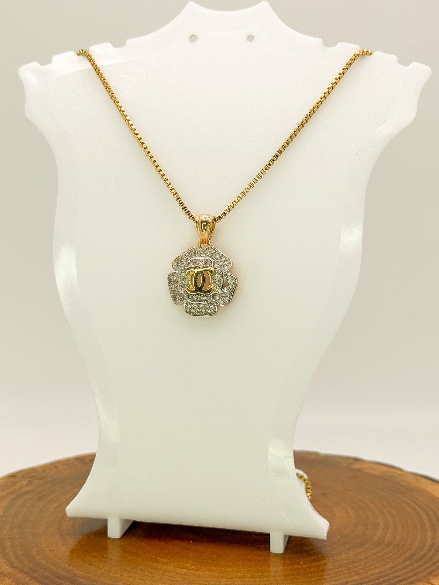 CC Designer Gold Stainless Steel Necklace