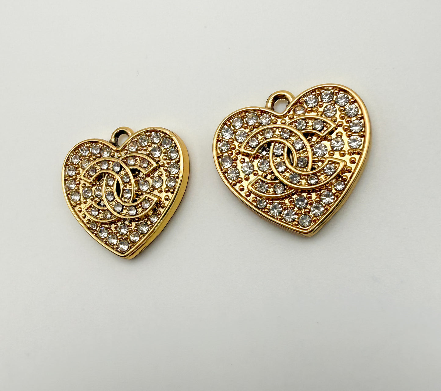 High Quality Gold CC Designer Heart Charms
