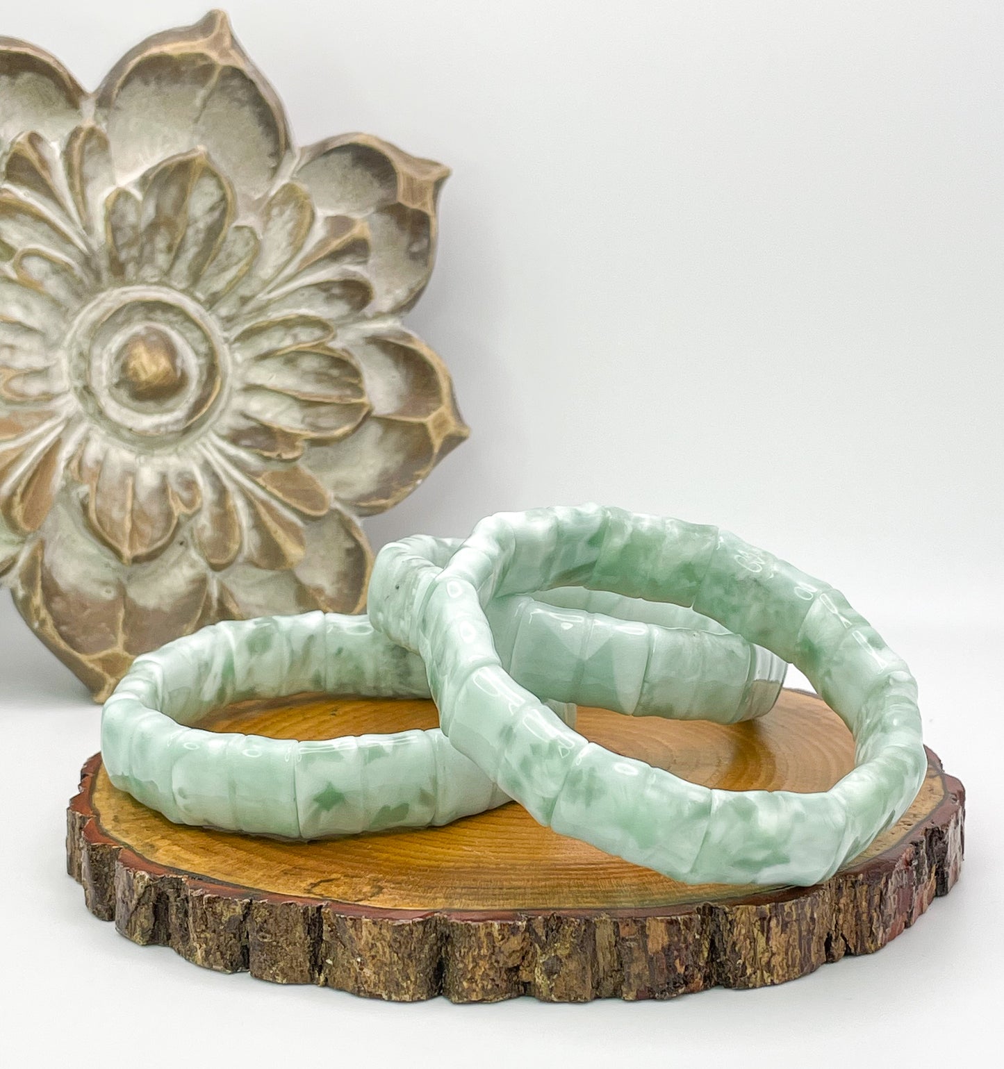 Natural Larimar Bangle Bracelet