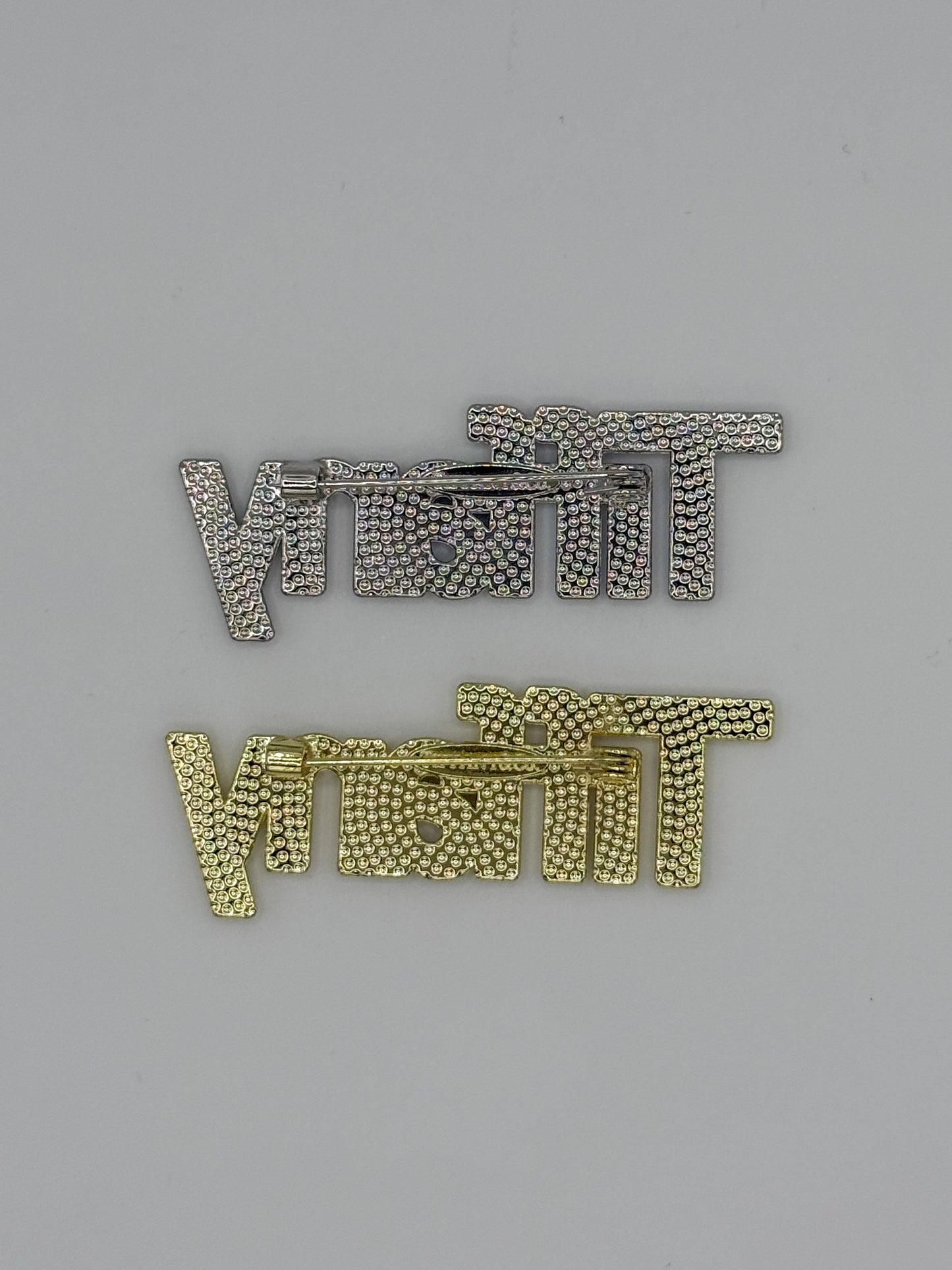 T&Co. Silver & Gold Stainless Steel Brooch