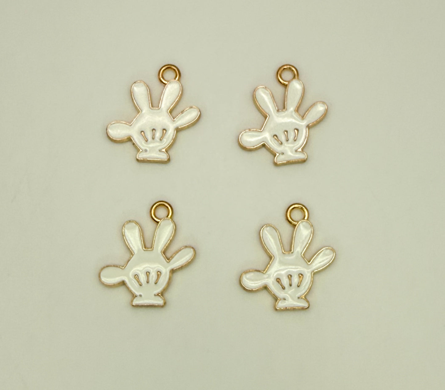 Mickey Head & Mickey Hand DIY Gold Metal Charms