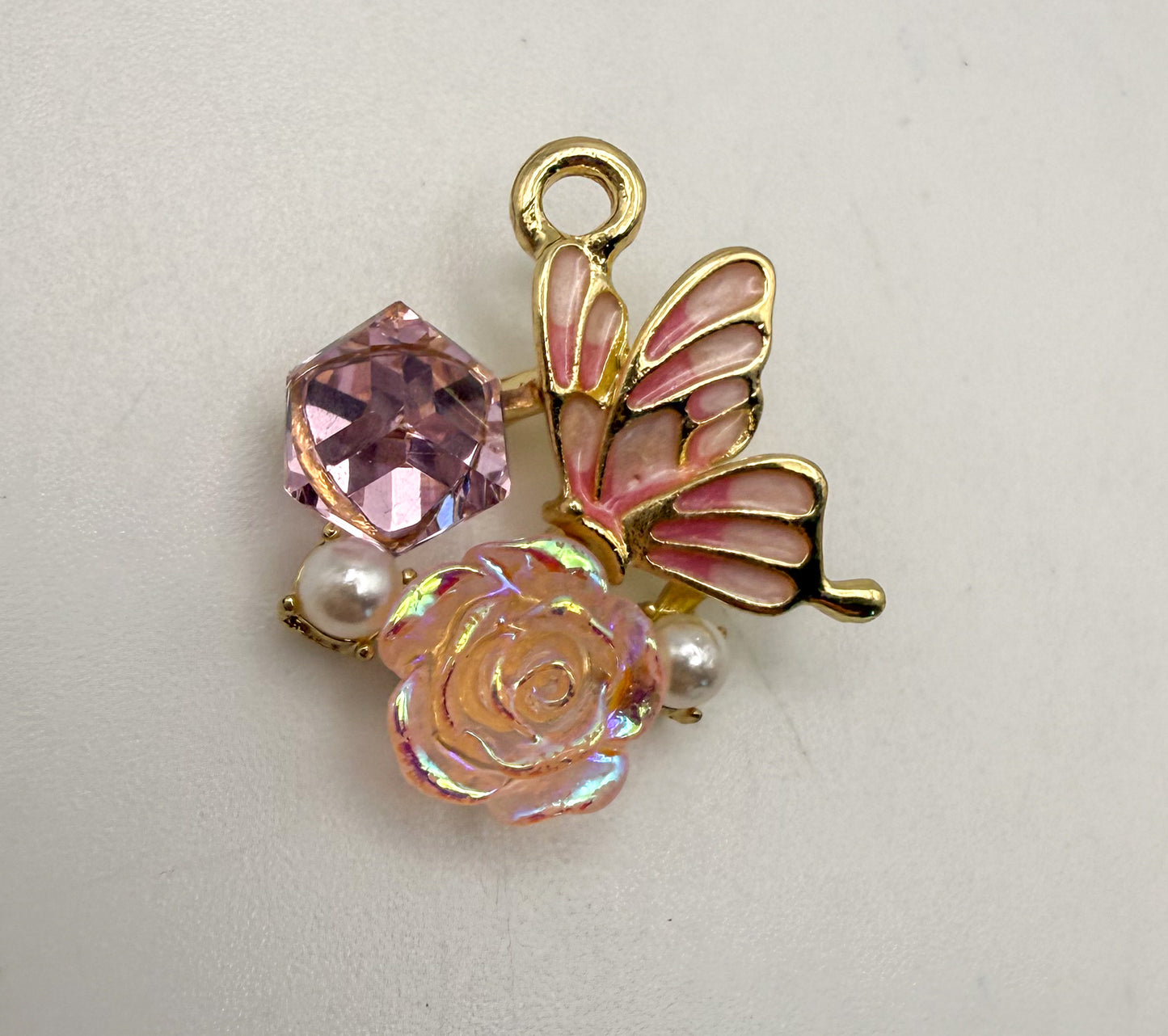 Gold Butterfly Land Metal DIY Charms