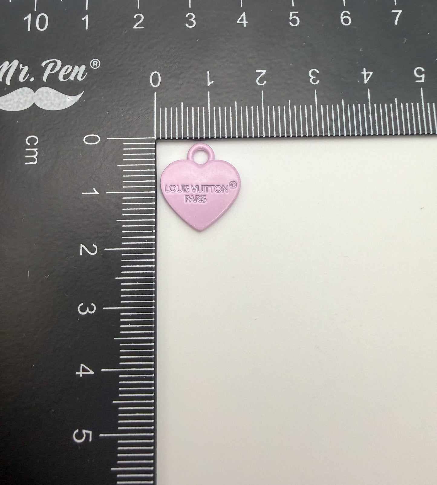 High Quality LV Inspired Lock N Key, Heart Colorful Metal Charm sets