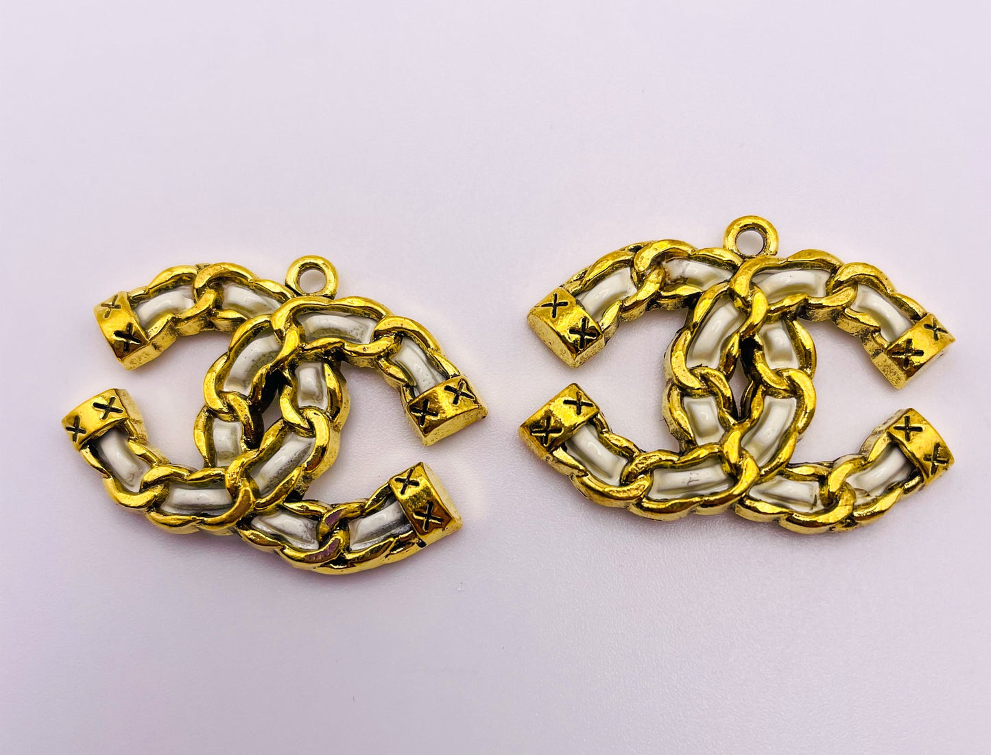 High Quality Gold Zircon CC Charms