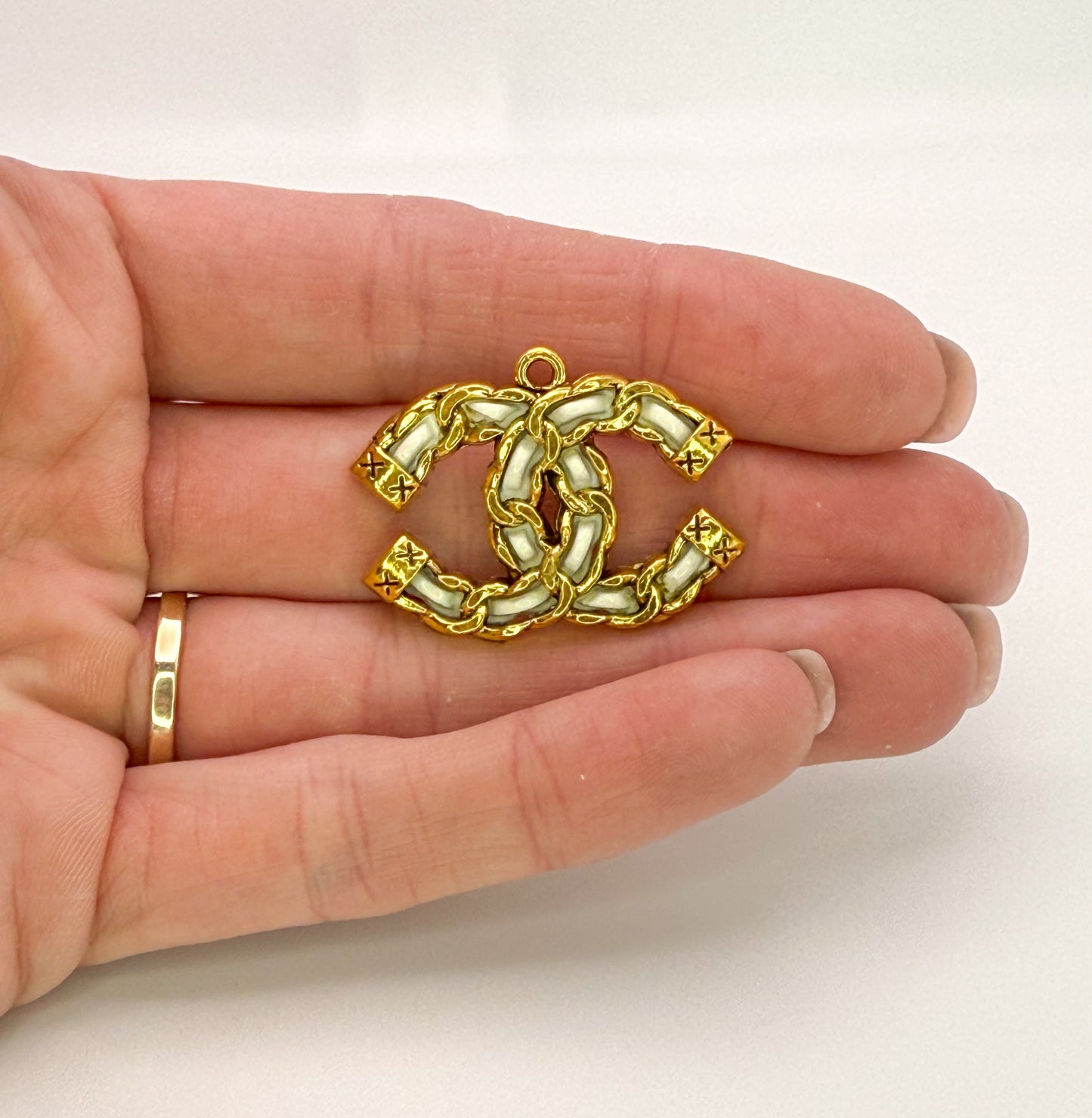 High Quality Gold Zircon CC Charms