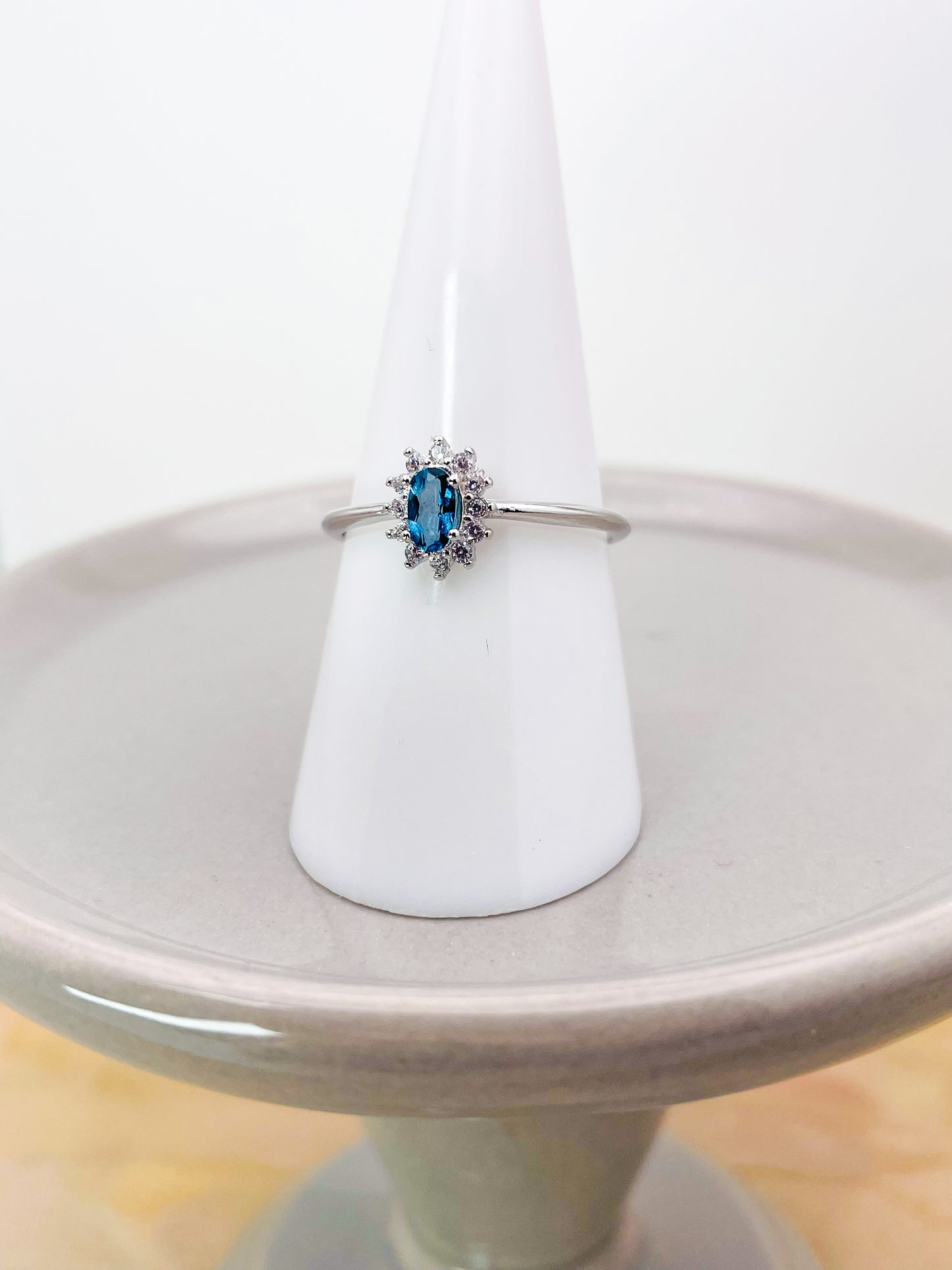 Sterling Silver London Blue Topaz Blitz Ring