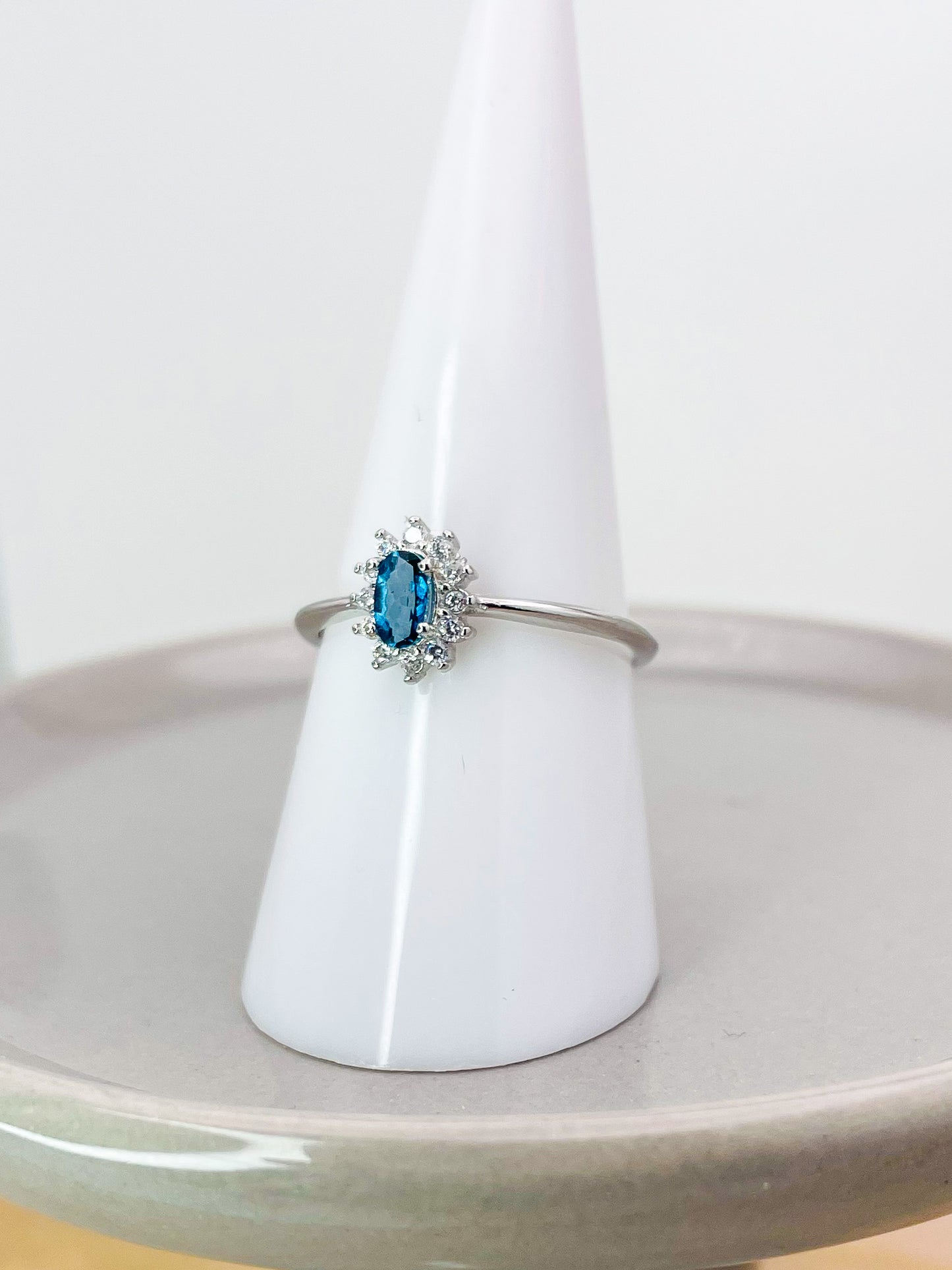 Sterling Silver London Blue Topaz Blitz Ring