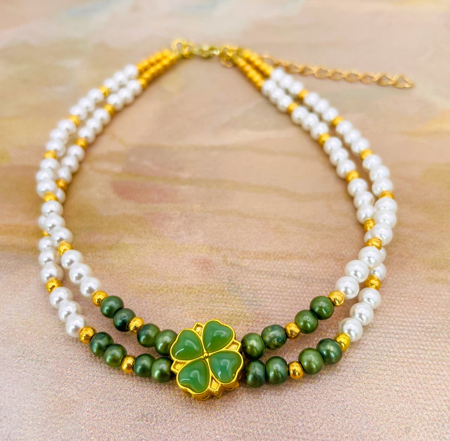 Lucky Four Leaf Clover Anklet