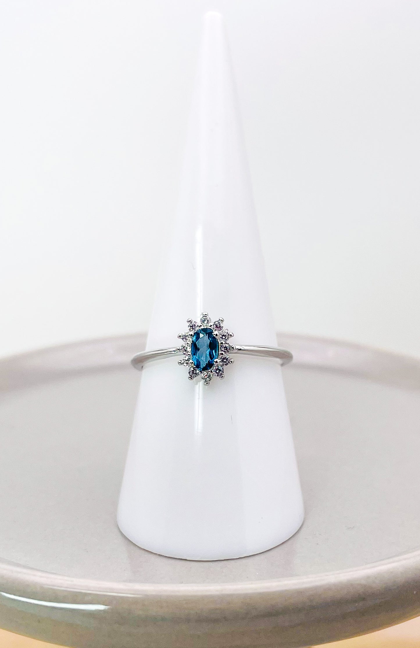 Sterling Silver London Blue Topaz Blitz Ring