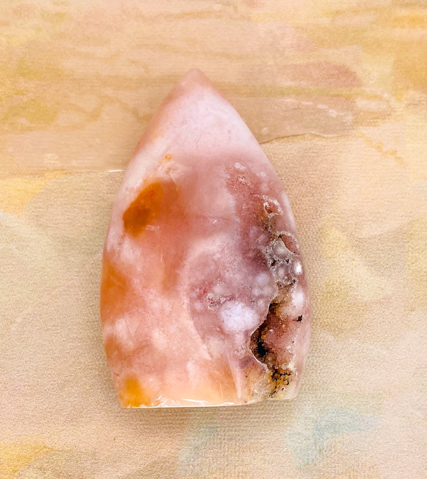 Flower Agate Druzy Standing Crystal