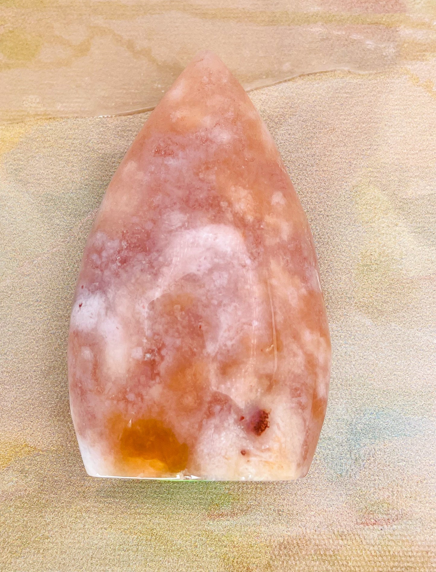 Flower Agate Druzy Standing Crystal