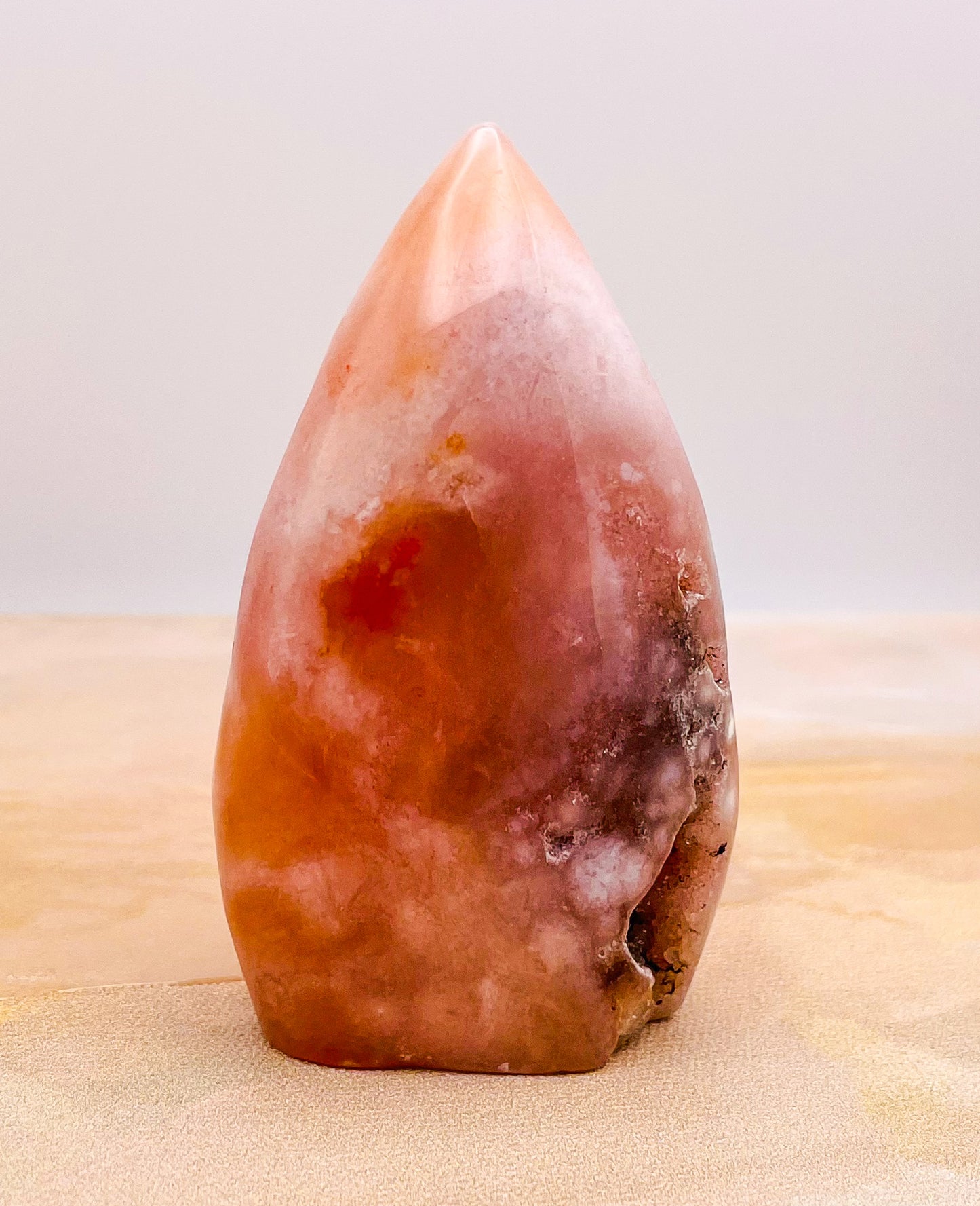 Flower Agate Druzy Standing Crystal