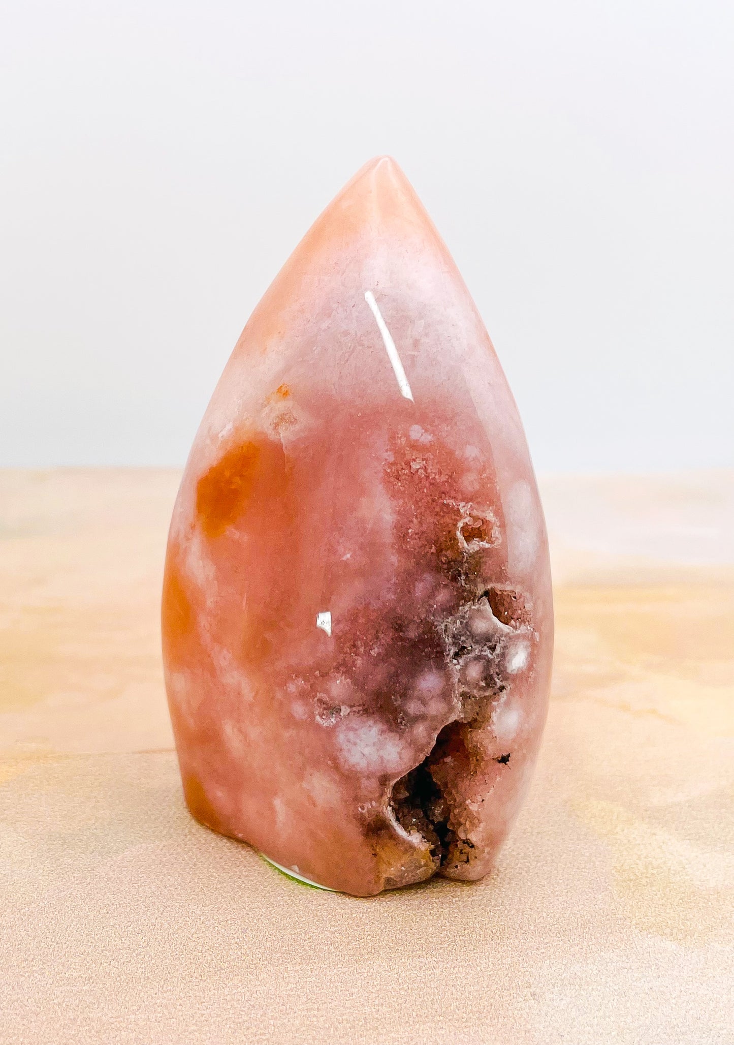 Flower Agate Druzy Standing Crystal