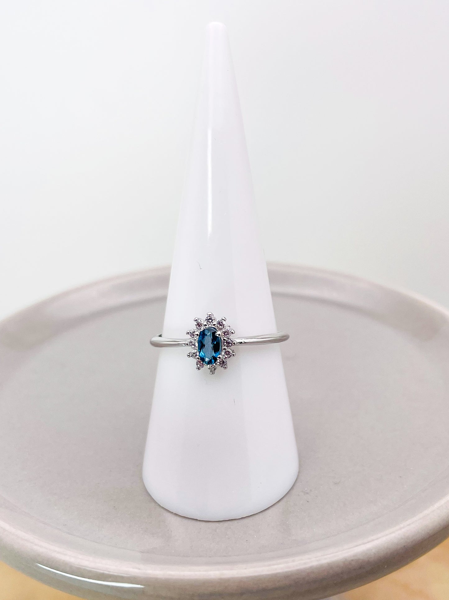 Sterling Silver London Blue Topaz Blitz Ring