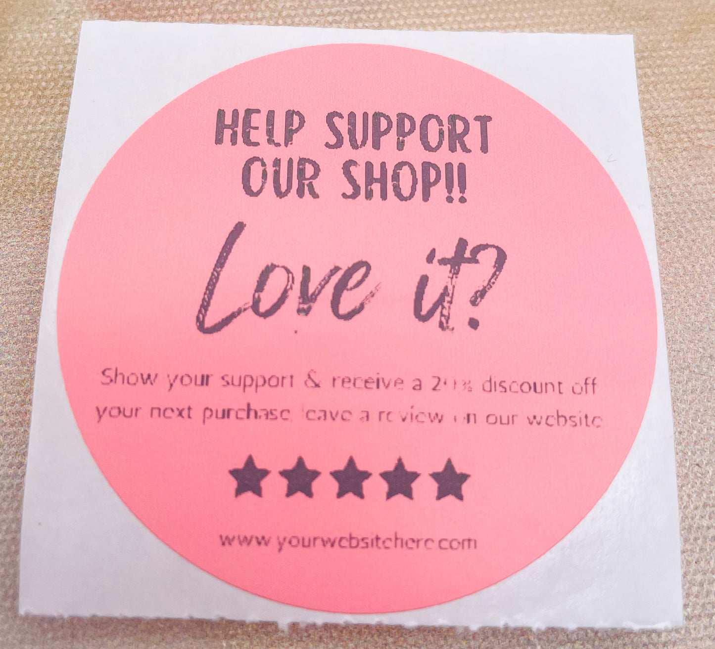 Love It? Review Packaging Stickers