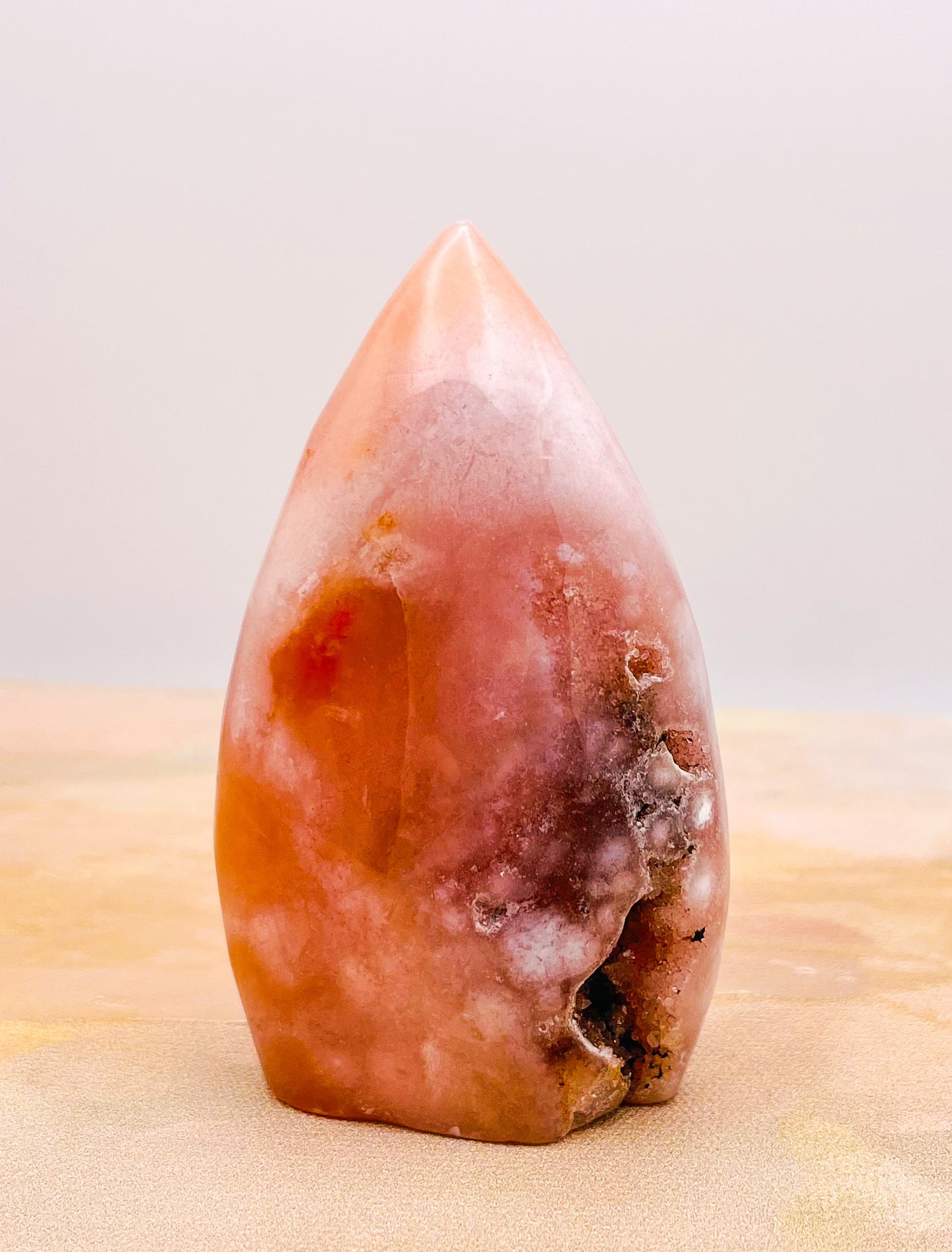 Flower Agate Druzy Standing Crystal