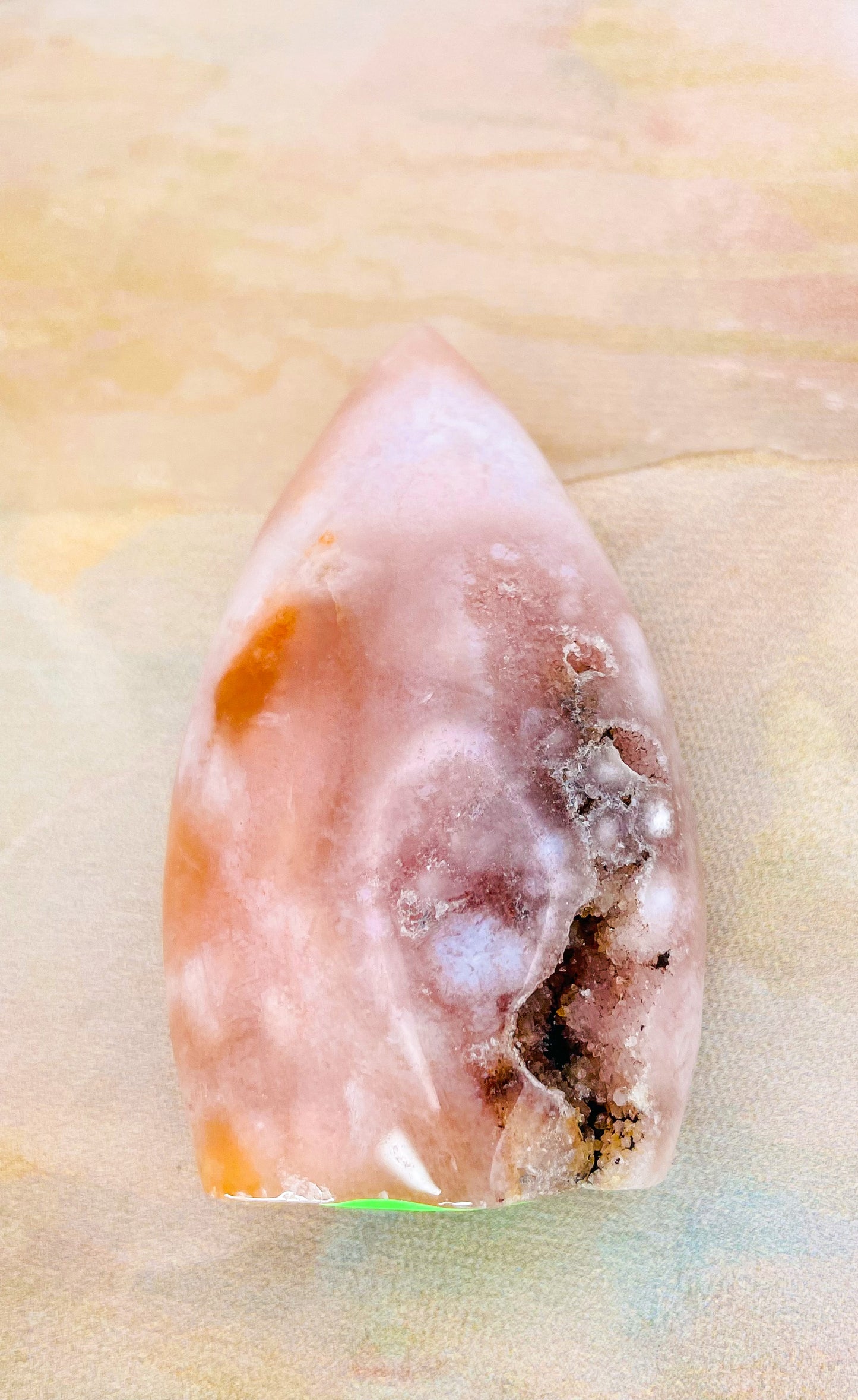 Flower Agate Druzy Standing Crystal