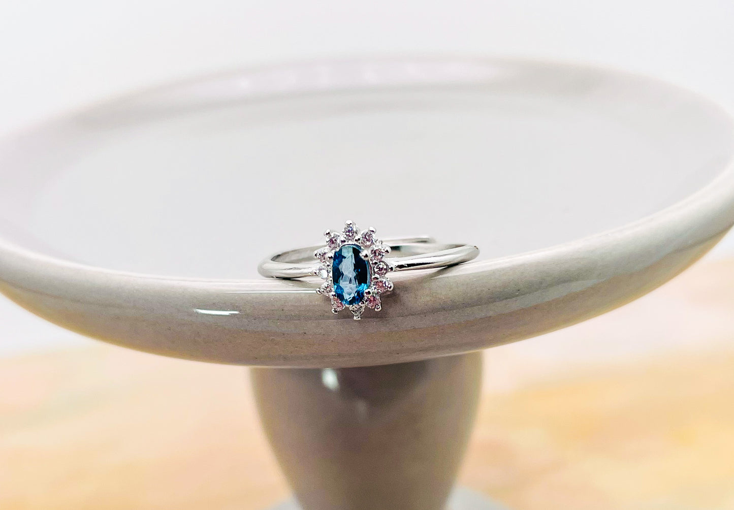 Sterling Silver London Blue Topaz Blitz Ring