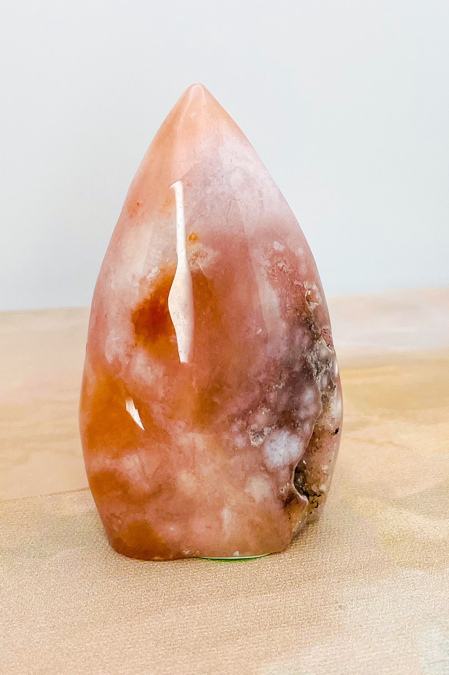 Flower Agate Druzy Standing Crystal