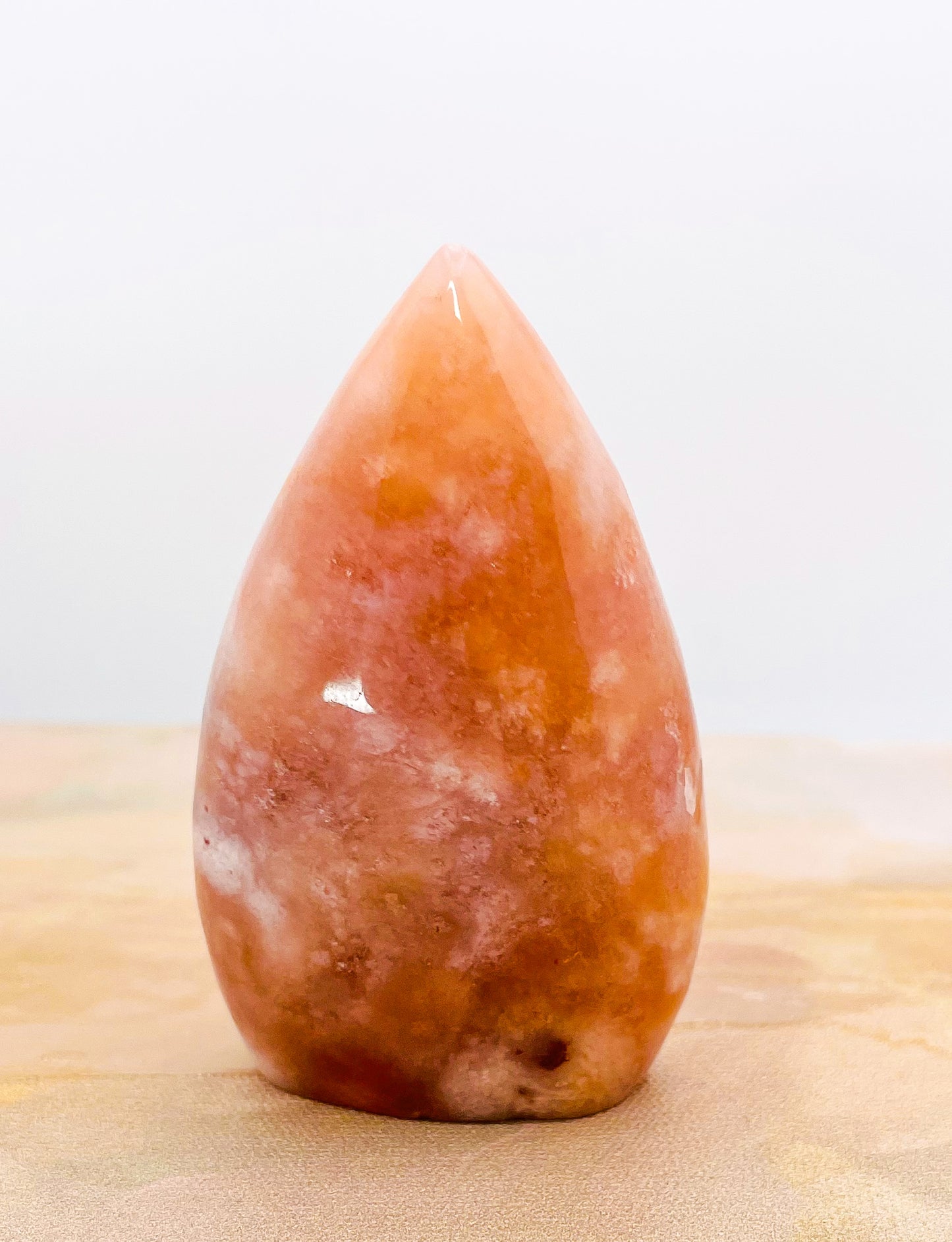 Flower Agate Druzy Standing Crystal