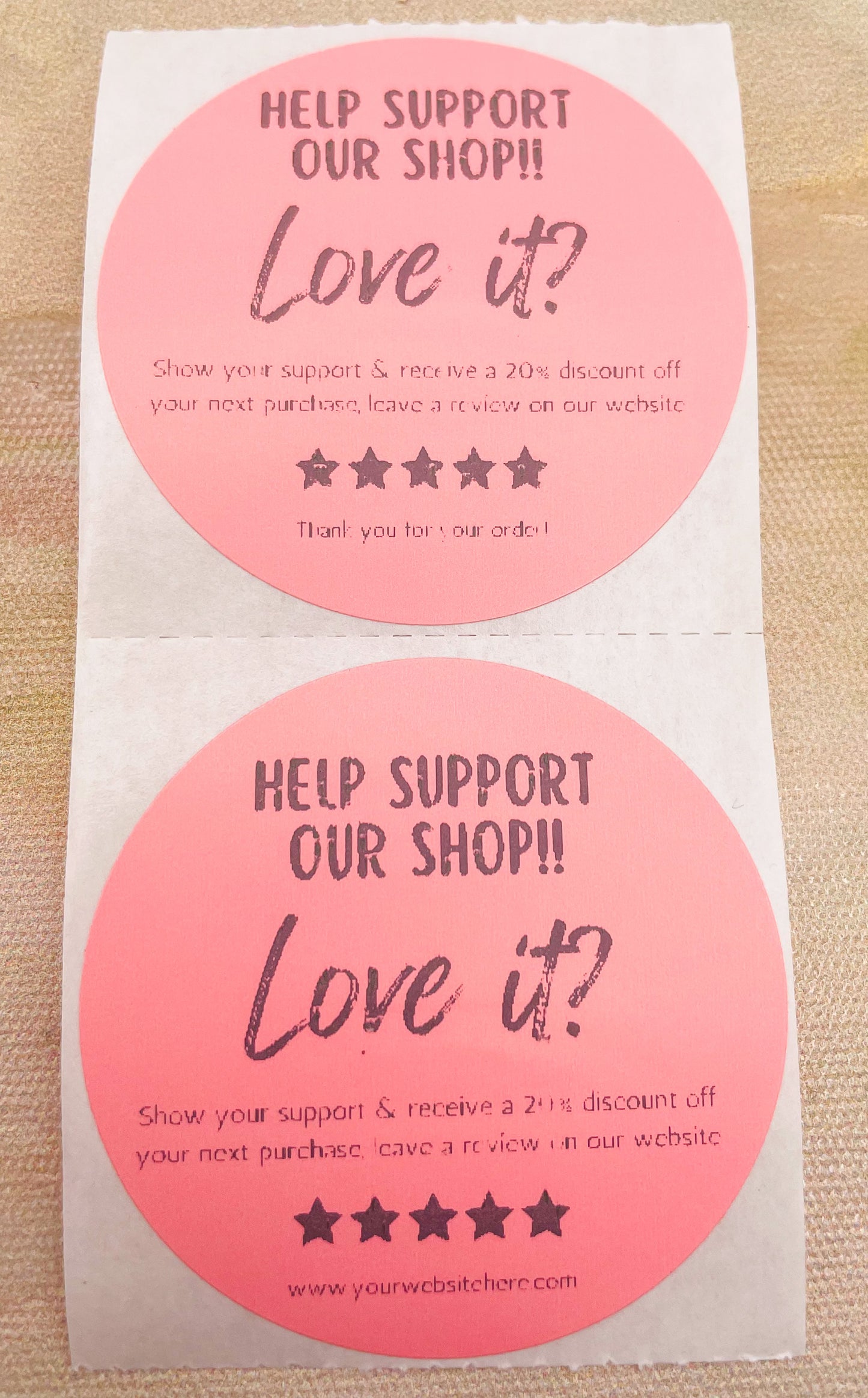 Love It? Review Packaging Stickers