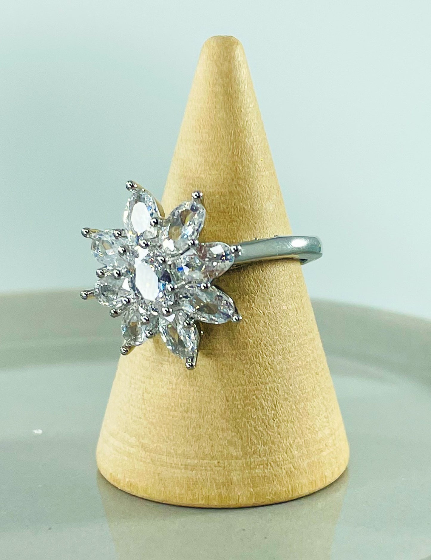 Moissanite Blossom Flower Ring