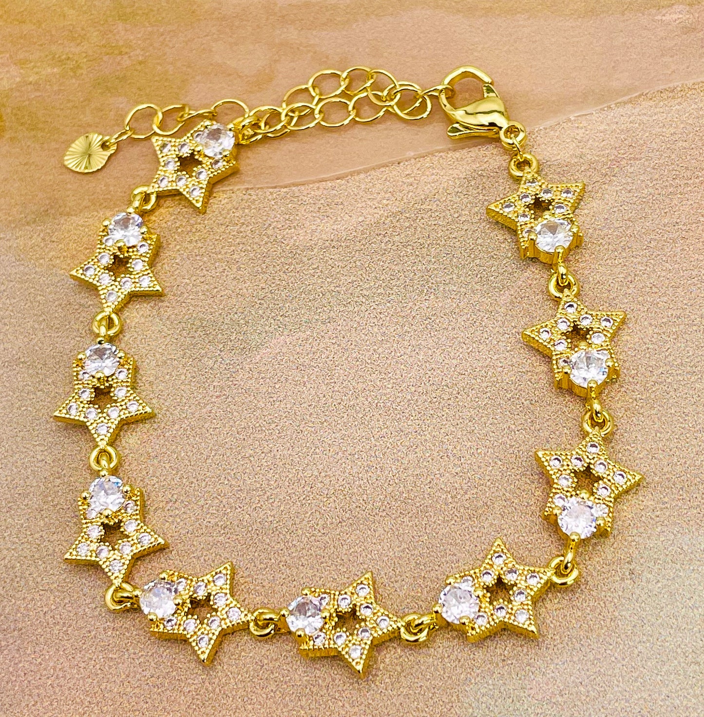 Swarovski Crystal Star Bright Gold Bracelet