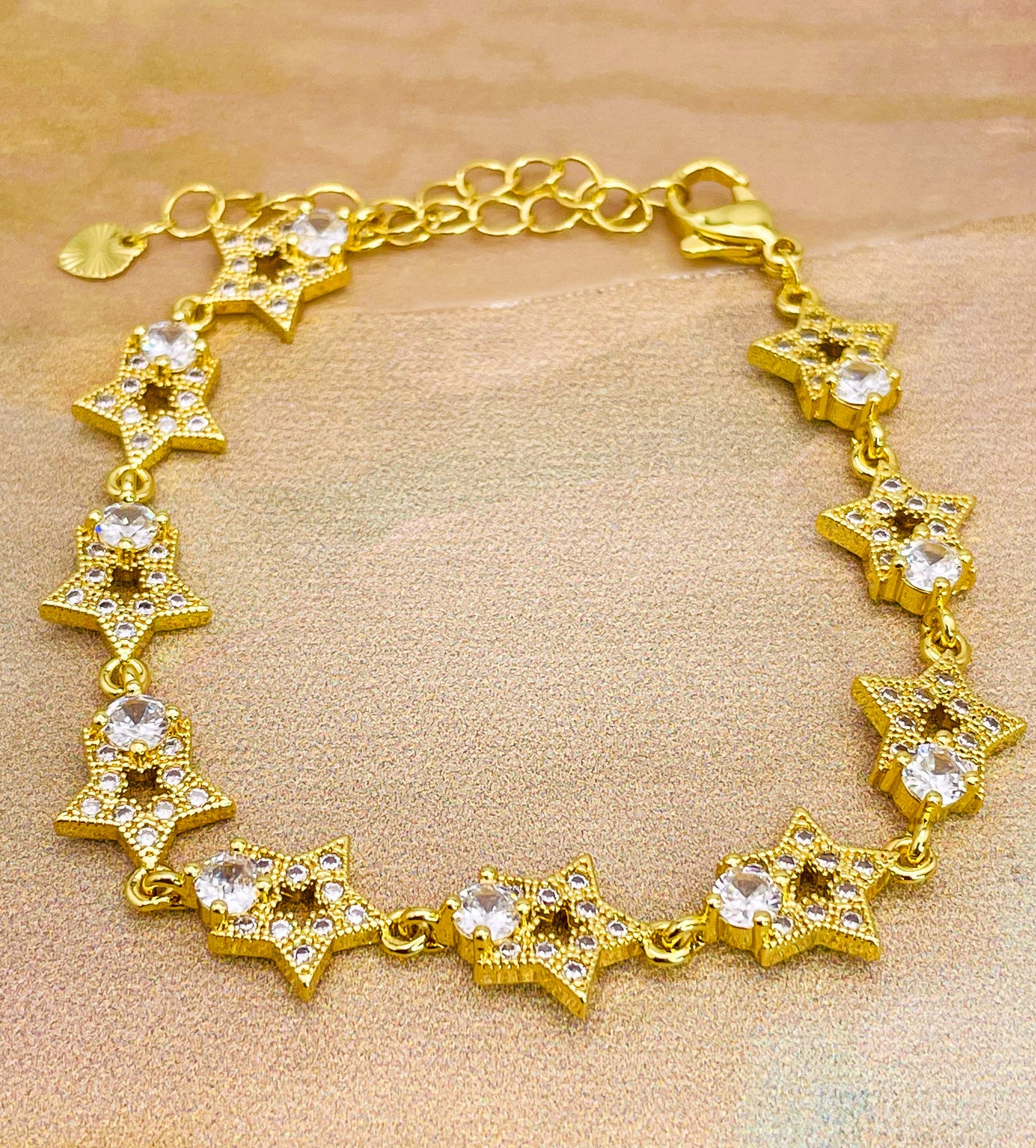 Swarovski Crystal Star Bright Gold Bracelet