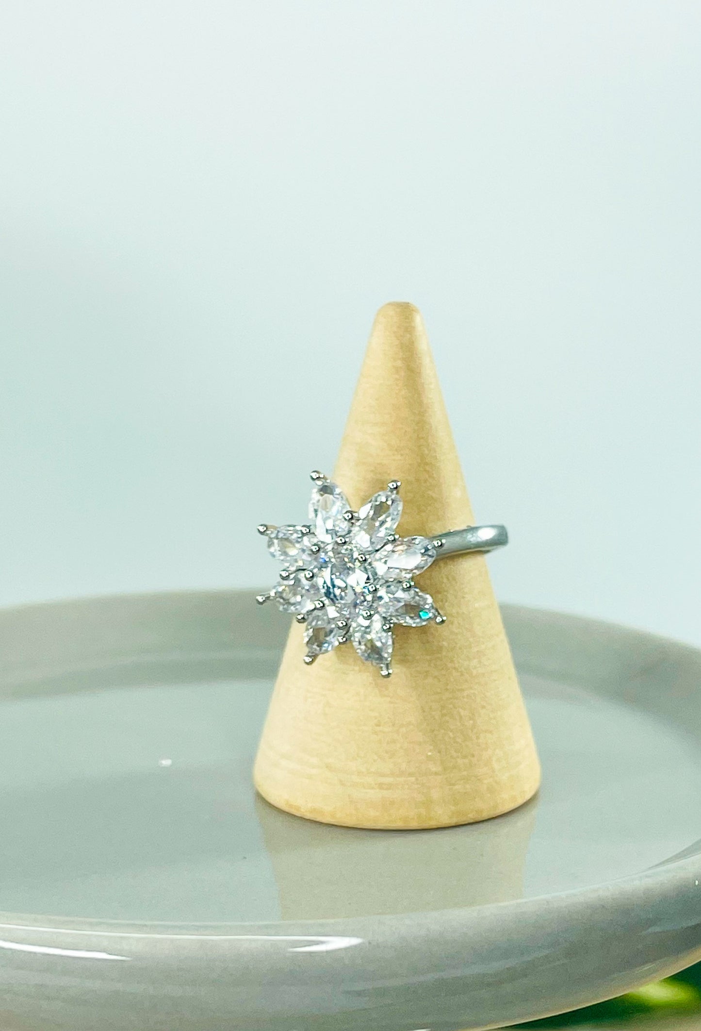 Moissanite Blossom Flower Ring